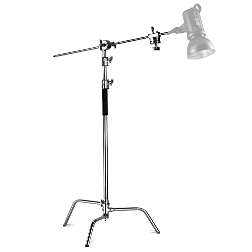 NEEWER Cスタンド プロ用 320cm ステンレス製 ブームアーム付き